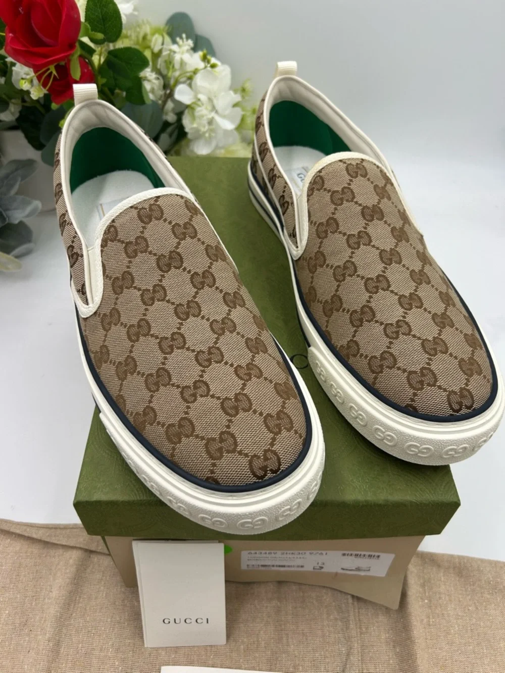 Gucci | Shoes | Mens Gucci Tennis 977 Slip On Sneakers Gg  display picture 3